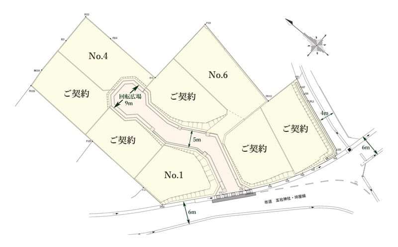 帖佐分譲地平面図
